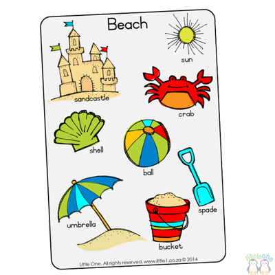 Picture of Theme Wall Chart - Beach