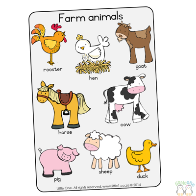 Picture of Theme Wall Chart - Farm animals