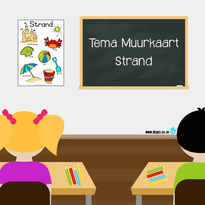 Picture of Tema Muurkaart {Strand}