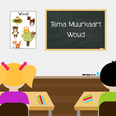 Picture of Tema Muurkaart {Woud}