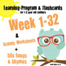 Picture of 💛 Learning Program & Flashcards {Week 1-32} + Activity Worksheets + 50x Songs & Rhymes
