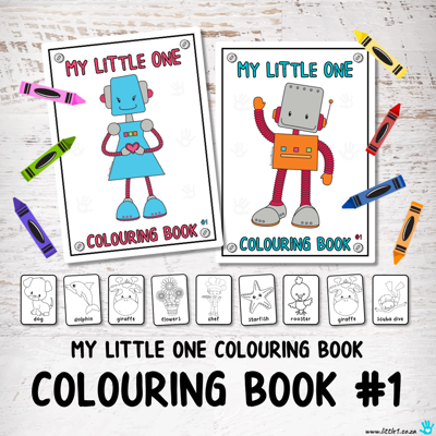 Picture of My Little One Colouring Book #1 with 50 words